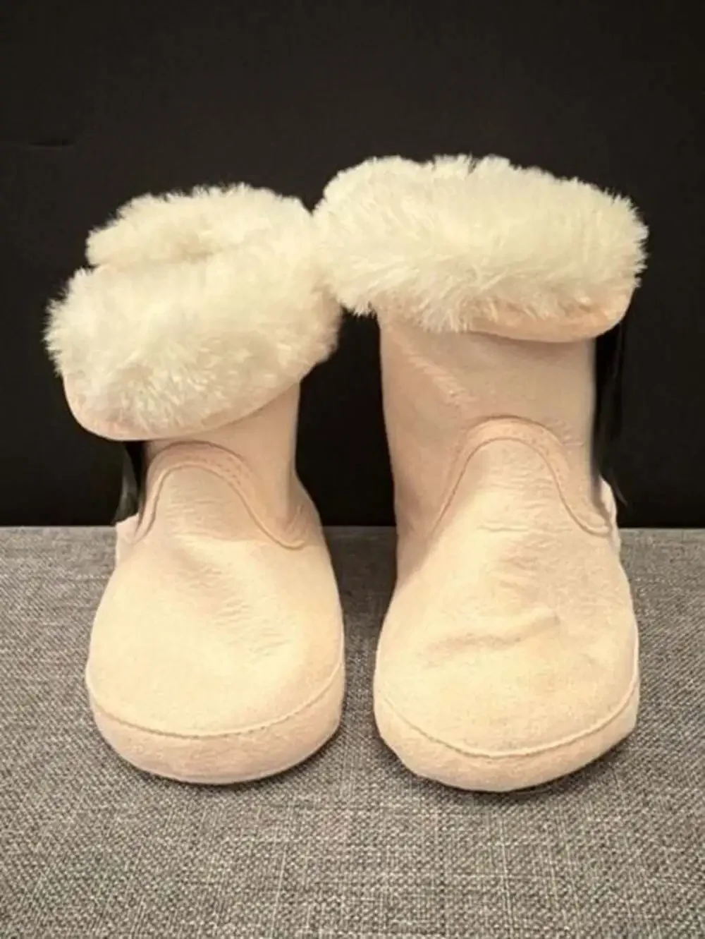 Kate Spade New York Baby Girl Fur-Lined Suede Booties with Bow